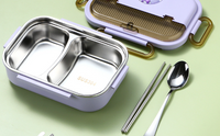 Lunch Box Isotherme Inox avec Couverts Hono Culina - vue détail 1