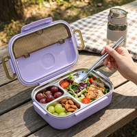 Lunch Box Isotherme Inox avec Couverts - lifestyle