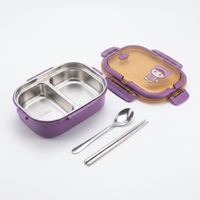 Lunch Box Isotherme Inox avec Couverts - packshot blanc