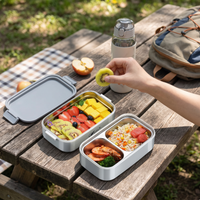 Lunch Box Isotherme Double Compartiment Inox - lifestyle